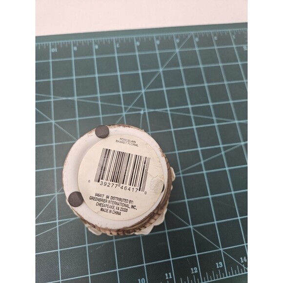 Porcelain Floral Basket Trinket Flower 4 in x 4 in - Picture 6 of 6